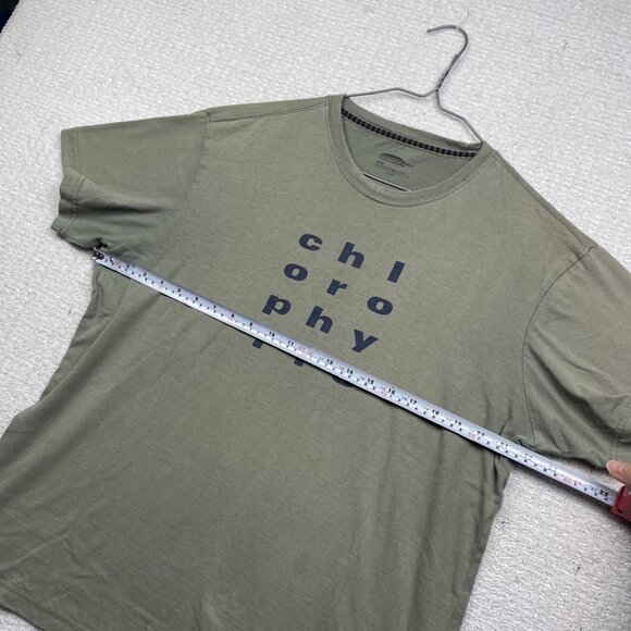 Chlorophylle T-shirt Graphic Spell Out Short Sleeve Men M Military Green Outdoor - Picture 7 of 13
